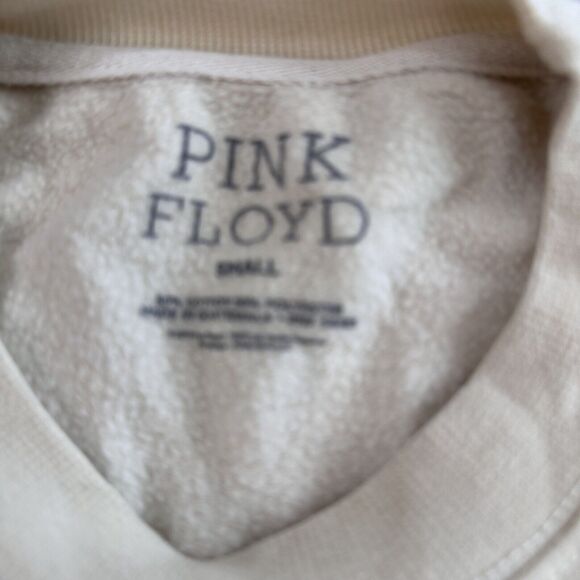 Pink Floyd Sweater Womens S Yellow Crop Sweatshirt Fleece Crew Neck Graphic - Picture 5 of 6